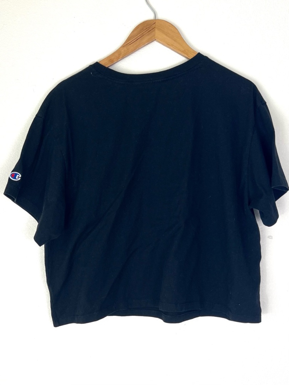 Champion Women's Black Logo Short Sleeve Tee Size XL - Picture 4 of 4